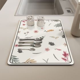 Kitchen Household Dining Table Table Wash-free Mat (Option: Mottled Flower Sea-4060cm)
